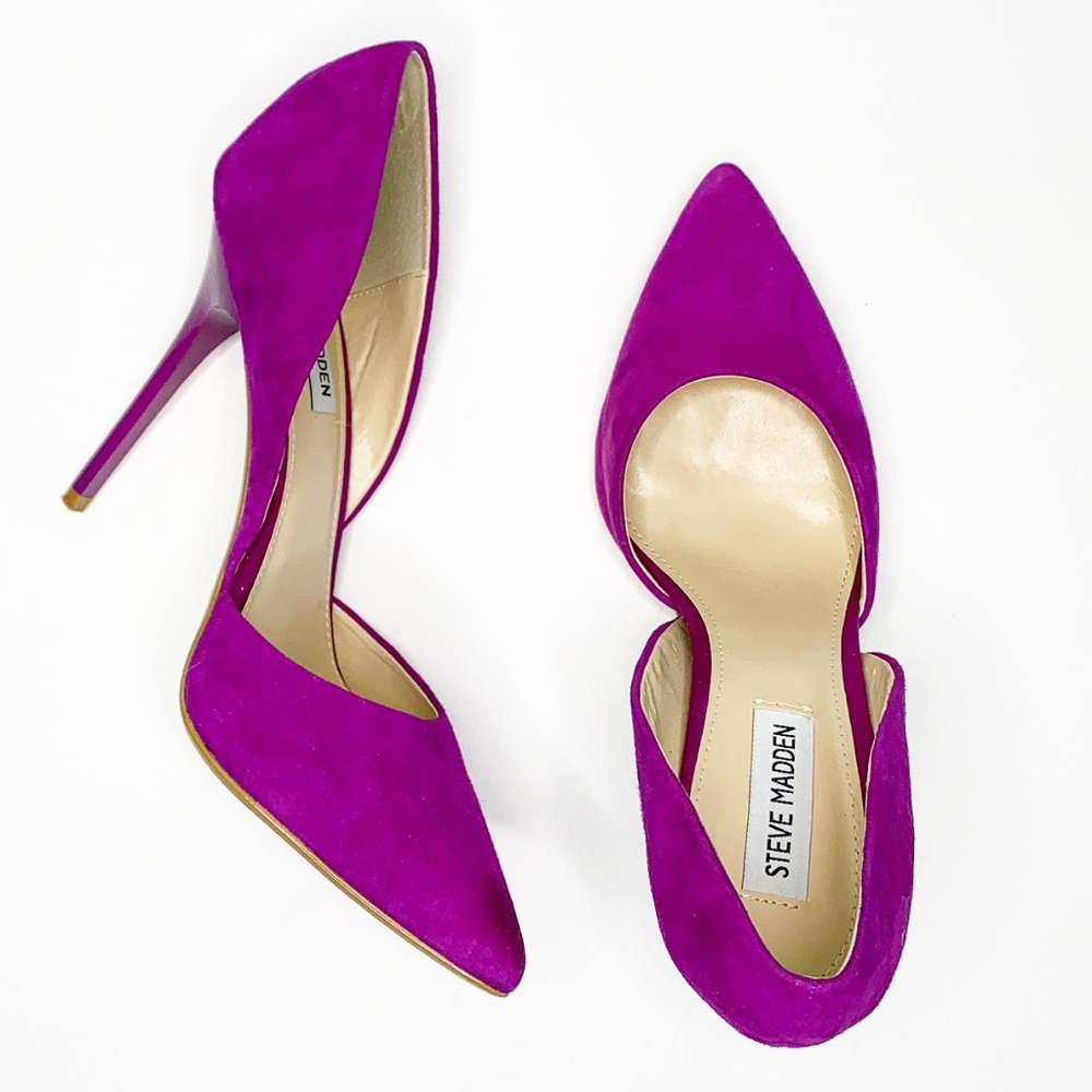 STEVE MADDEN varctiyy pointy toe purple pumps heel